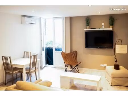 jolie t3 meublé avec jacuzzi & clim – aix val st-andré