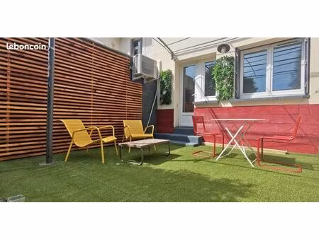 t2 meublé avec patio