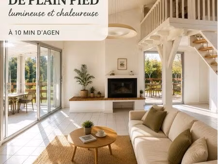 maison plain-pied avec grand jardin – proche agen