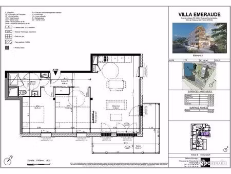 appartement 3 pièces 62 m²