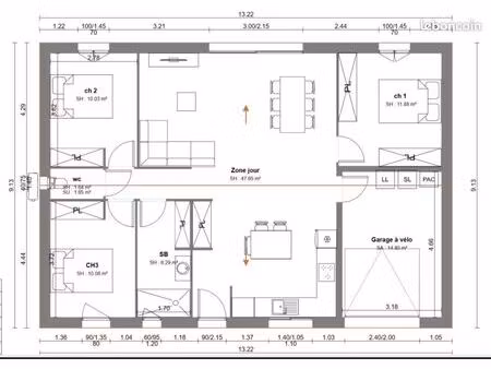 maison 4 pièces 87 m²