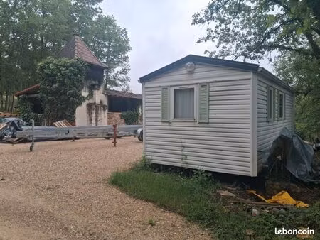 terrain 1000m2 avec mobilhome permis en demand pour construire