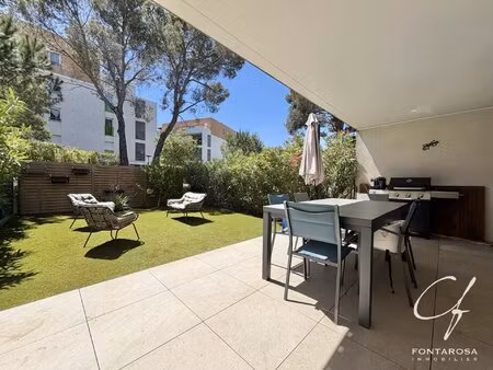 appartement 3 pièces avec jardin  terrasse  garage et piscine dans résidence récente