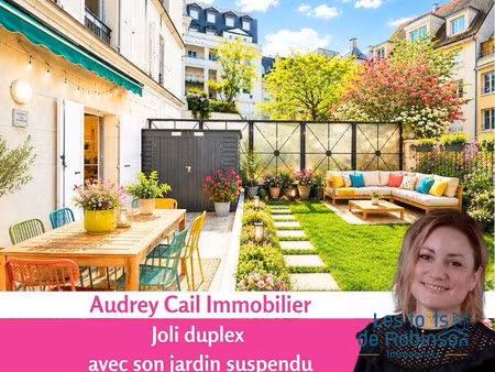 joli duplex avec terrasse et jardin