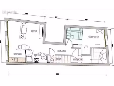 location t2 – centre-ville  bord de sevre  vue degagee