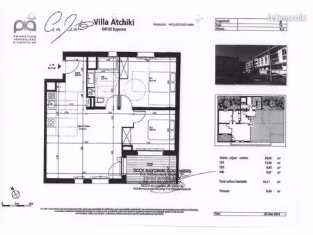 bayonne centre appartement t3