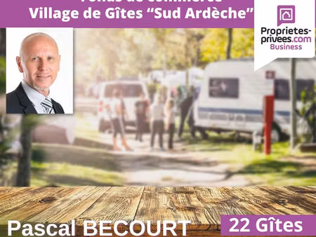 fonds de commerce village de gîtes  restaurant sud ardèche