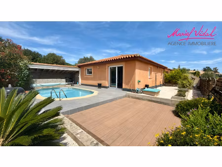 achat - canet village - villa t4 piscine dans residence secu