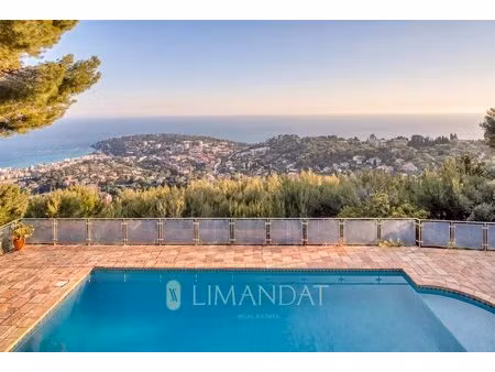 roquebrune cap martin - villa 400 m2 vue mer panoramique