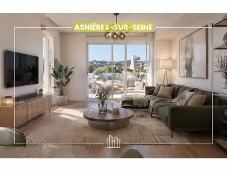 vente appartement neuf 3 pièces 64m2 asnières-sur-seine - 416000 € - surface privée