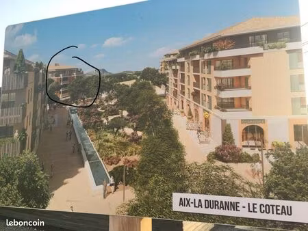 studio neuf 25m2- eci quartier piétonnier aix la duranne. box-10m2 terrasse