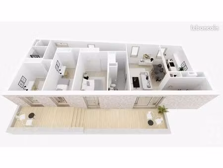 appartement 4 pièces 91 m²