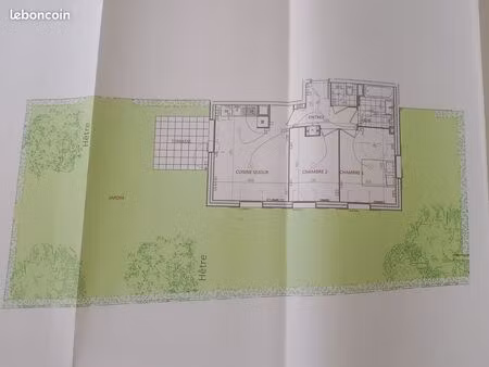 loue f3 avec avec un grand jardin