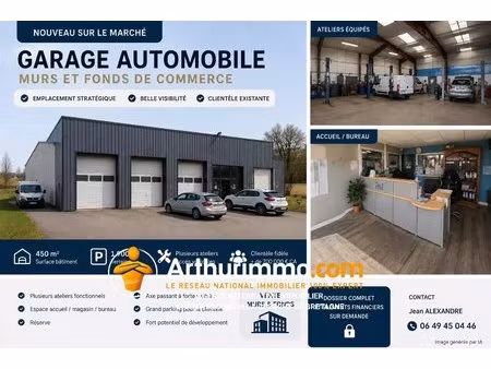 murs et fonds de commerce garage automobile 500m2