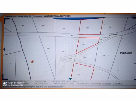 vente terrain à saint-martin-laguépie (81170)  10 000 €