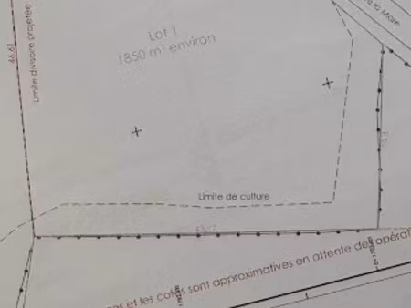 vente terrain 1850 m² à la vendue-mignot (10800)  44 999 €