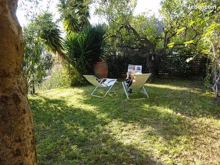 2 pieces meublé et petit jardin