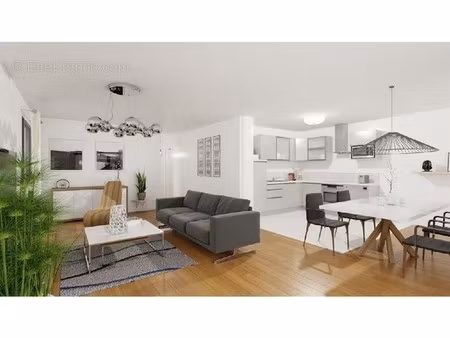 appartement t3 avec loggia - louvres - quartier de la gare - 61m² -