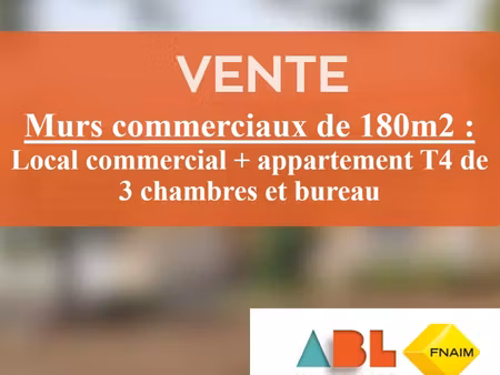 maisdon-sur-sèvre  à vendre murs commerciaux 180m2 (local commercial + appartement)