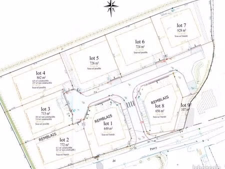 terrain 656 m² montbray