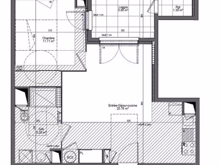 appartement 2 pièces 43 m²