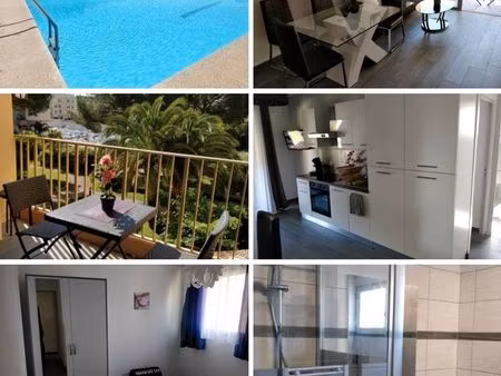 2p neuf mandelieu (eau/elèc comprise) (parking pv balcon clim rev piscine smart tv) 060790