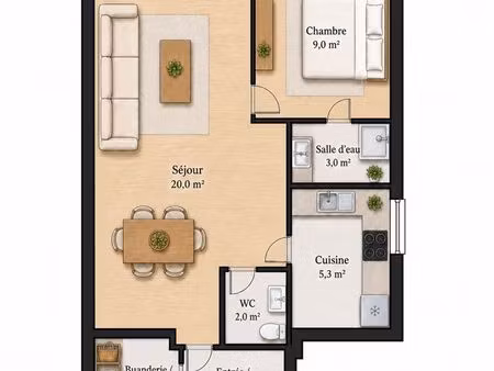 paris 18e – 2 pièces 46 m² avec ascenseur  cave et potentiel