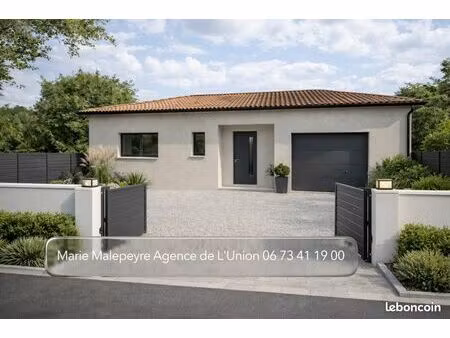 maison neuve 95 m² 3 chambres + terrain viabilisé 634 m² à roquesérière (31380)  proche to
