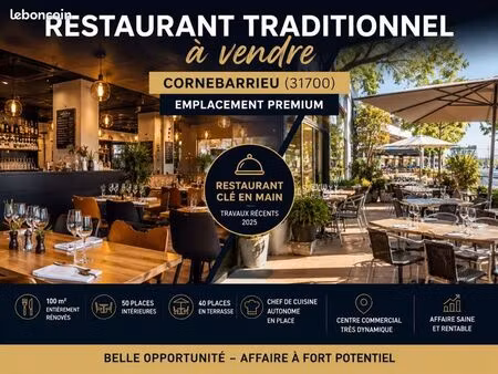 restaurant traditionnel refait à neuf – fort potentiel
