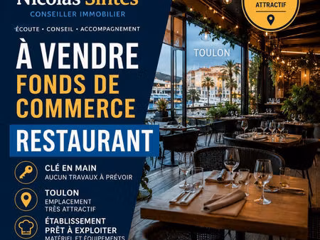83000 toulon ? fonds de commerce restauration ? emplacement premium