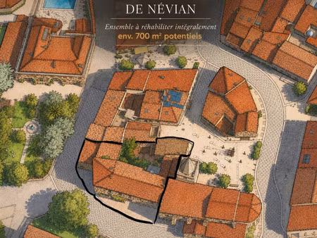maison à vendre nevian 12 pièce(s) 750m2 195 000€