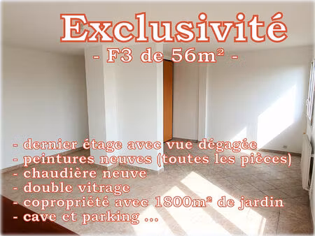 achat appartement 3 pièces 56m²