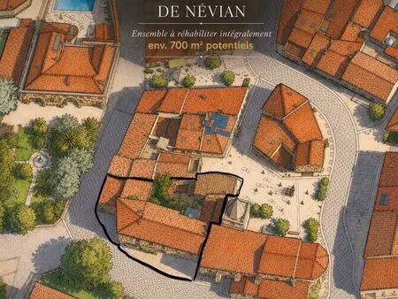 vente maison 12 pièces 750 m² névian (11200)