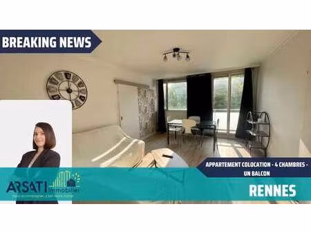 location appartement 5 pièces colocation à rennes villejean (35000) : à louer 5 pièces col