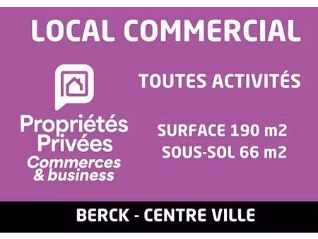 local commercial berck 190 m2 - a vendre - centre ville - berck