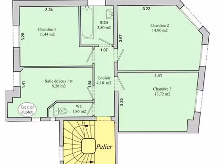 duplex de 120 m2 avec toit terrasse vue sur paris