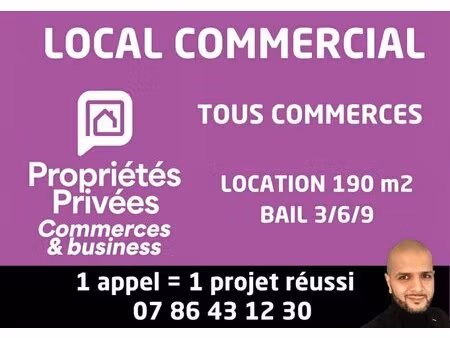 à louer local commercial 190 m² – 2 000 € |berck