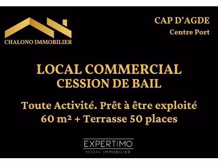 location local d’activités le cap d agde 34300 94m²