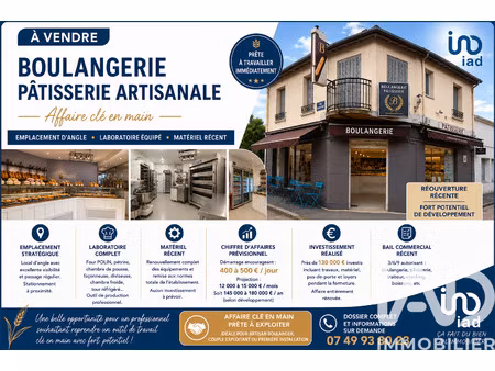 vente boulangerie  pâtisserie 140 m²