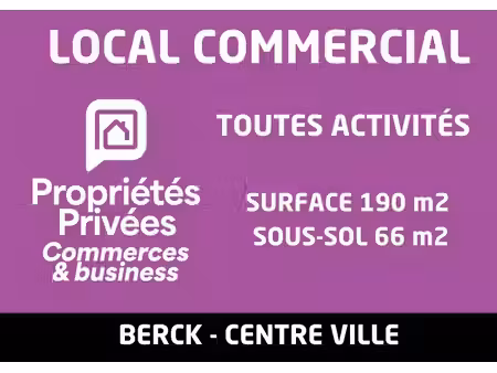 vente locaux professionnels 190 m² à berck (62600)  161 000 €