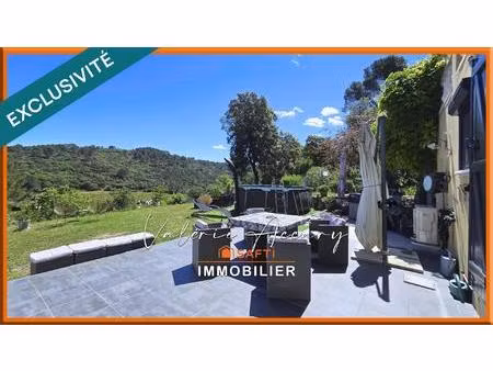 flassans-sur-issole : bas de villa de 104 m² sur un terrain de 956 m²  piscine hors-sol  t