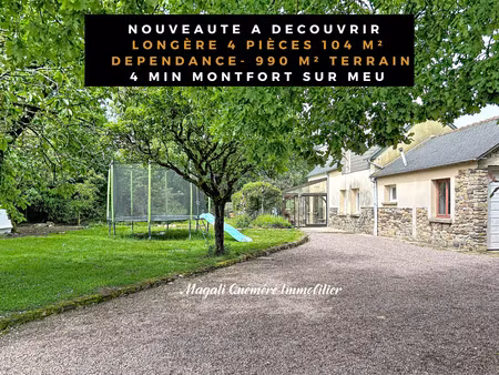 longère 3 chambres à 4 min de montfort sur meu