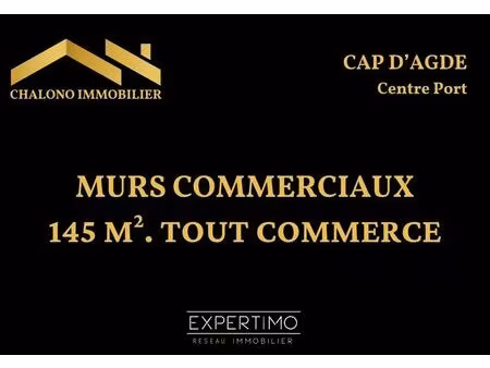 vente commerce le cap d agde 34300 145m²