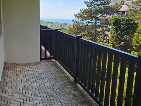 appartement 2 pièces avec grand balcon vue latérale mer