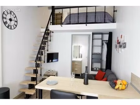 charmant studio meublé de 22 m² avec mezzanine  refait à neuf