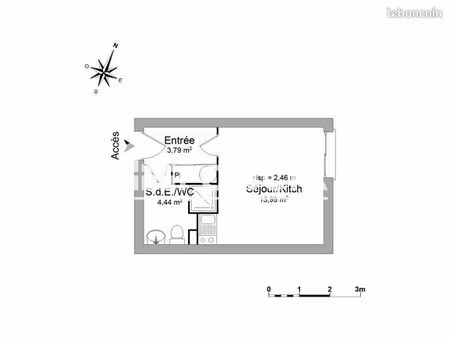 appartement 1 pièce 22 m²