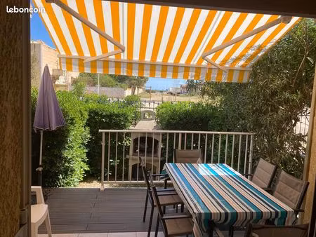 duplex traversant climatisé dans résidence sécurisée avec pisicne