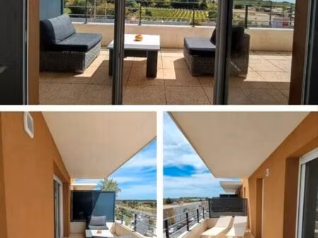 appartement vue magnifique sur les étangs et la mer
