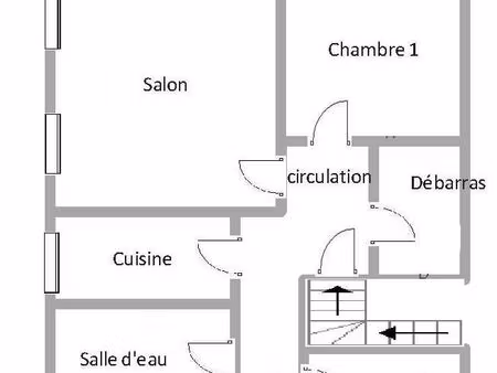 centre ville 2 pièces 45 m² avec vue dégagée