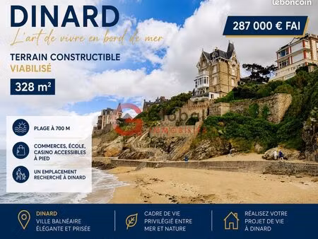 terrain 328 m² dinard